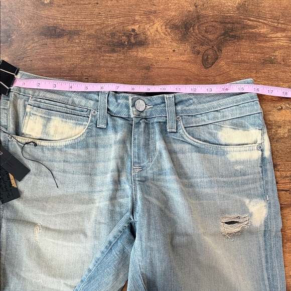 Resin Blue Distressed Jean Shorts - Picture 3 of 8
